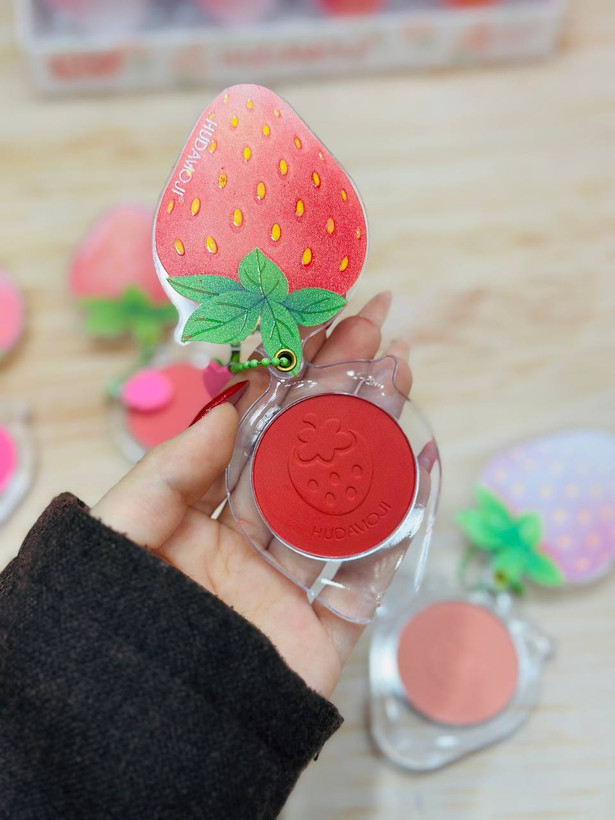 رژگونه طرح توت فرنگی برند هدی موجی | Huda Moji Strawberry Blush چهار رنگ