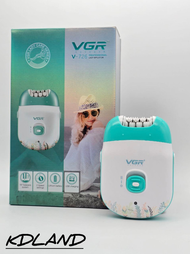 اپیلاتور وی جی آر V-726 | اپیلاتور حرفهای بدن با شارژ USB