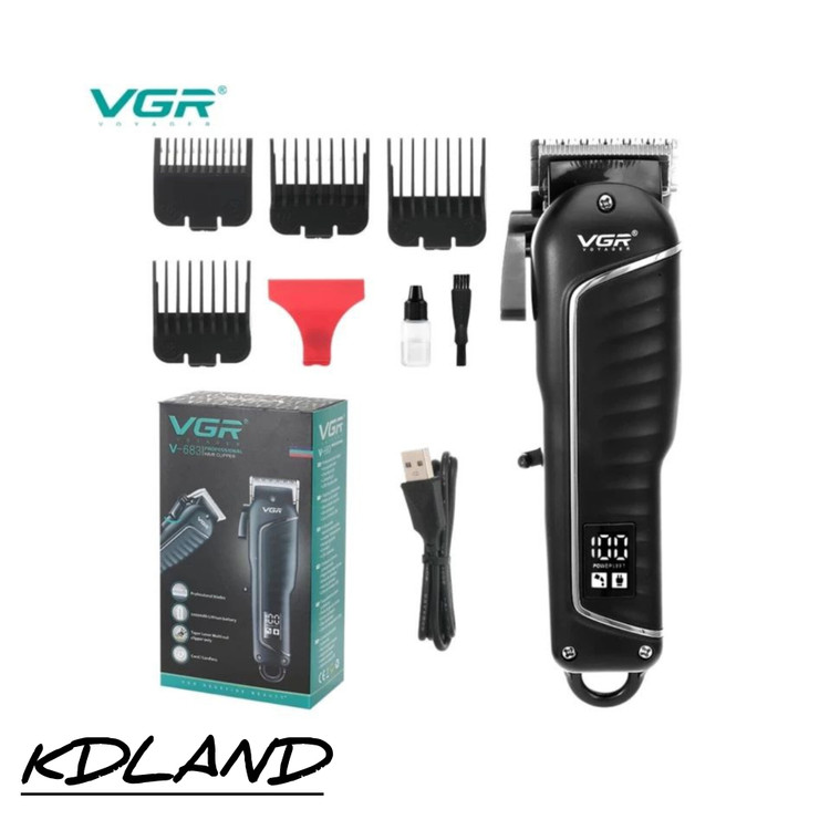 ماشین اصلاح VGR مدل V-683-V | موزر حرفهای شارژی سر و صورت
