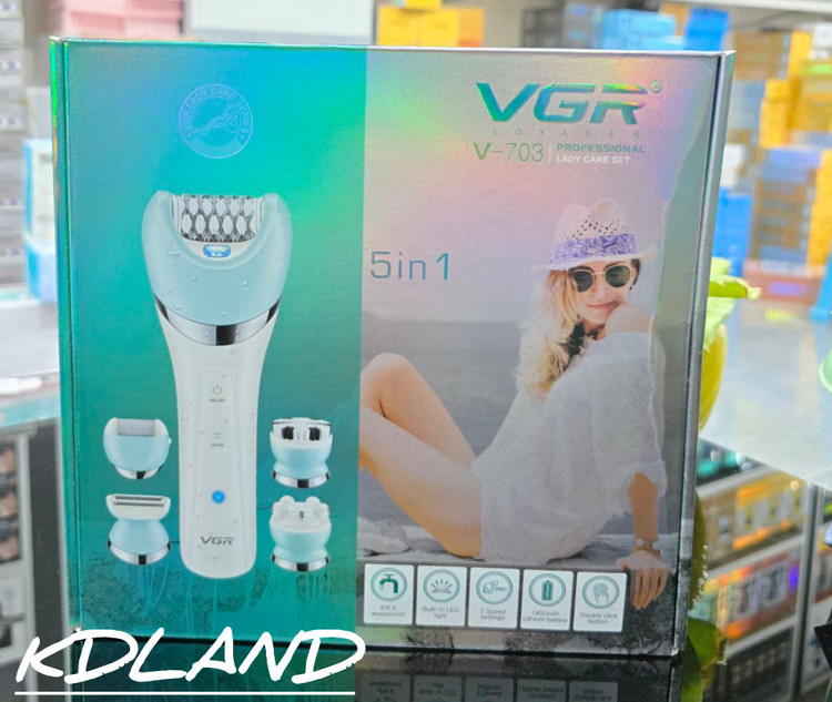 اپیلاتور وی جی آر مدل VGR703 | اصلاح حرفهای موهای زائد بدن با درد کمتر