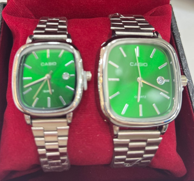 ساعت کاسیو اولد مانی زنانه ومردانه Casio -CG7887صفحه سبز