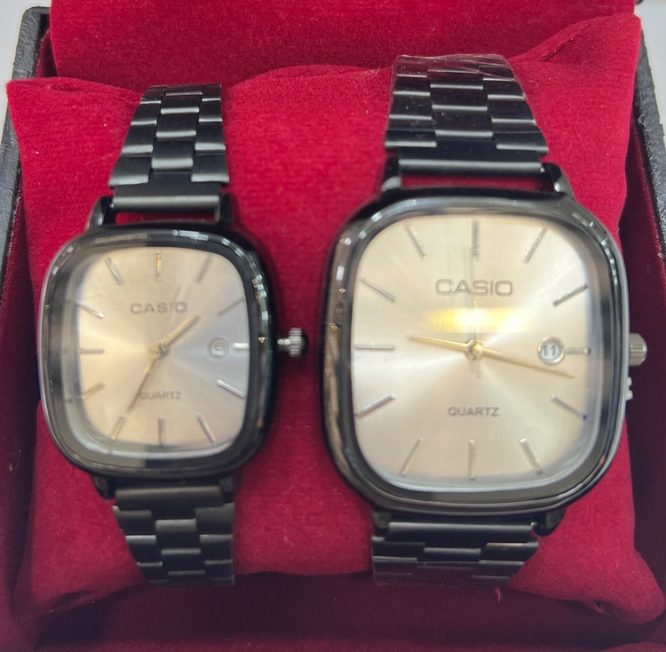 ساعت کاسیو اولد مانی زنانه ومردانه Casio -CG7887صفحه سفید بند مشکی