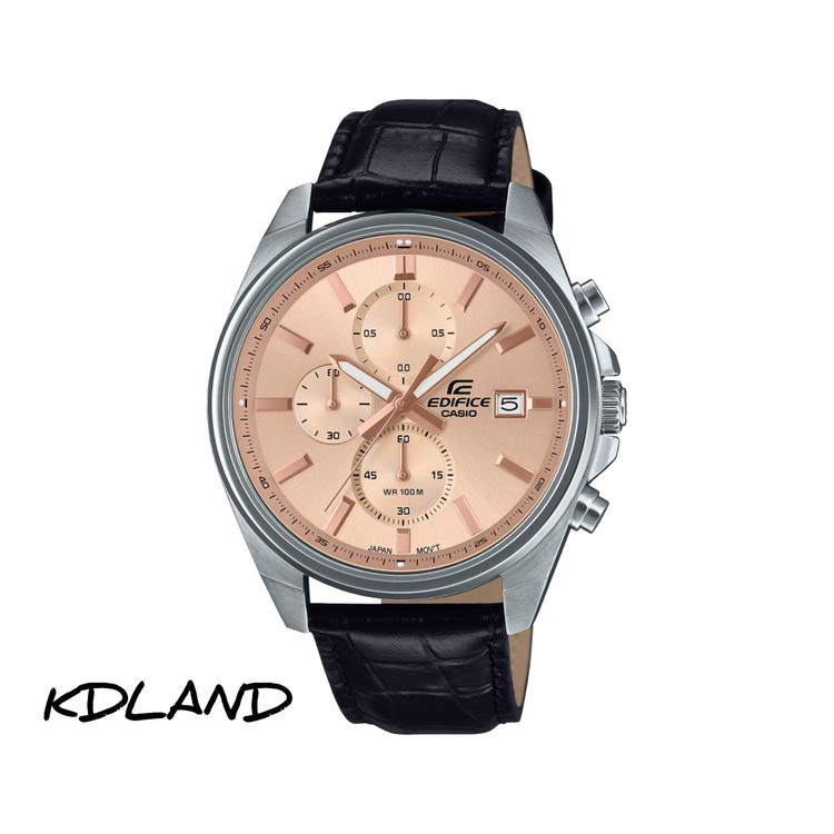 ساعت مچی مردانه CASIO EFV-610EL-5A کاسیو مدلی کلاسیک با بند چرم