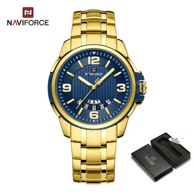 ساعت مچی مردانه Naviforce مدل NF۹۲۱۵ | بند استیل نقره ای، صفحه سفید