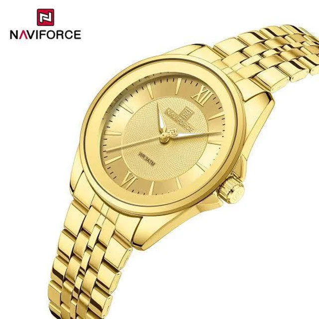ساعت مچی زنانه نیوی فورس NAVIFORCE NF5067 کالا اورجینال شرکتی بند استیل ضد حساسیت شیشه معدنی مقاوم در برابر آب (3ATM) قطر صفحه : 36 میلی متر وزن ساعت :68 گرم طراحی کم ضخامت دارای رنگبندی جذاب به همراه جعبه نیوی فورس و دفترچه راهنما یک سال گارانتی موتور