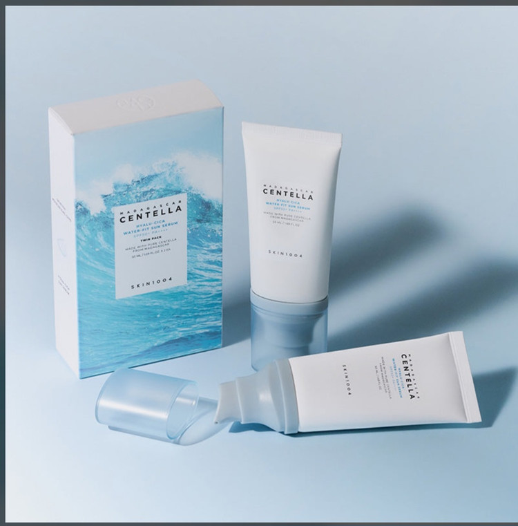 سرم ضد آفتاب آبرسان سنتلا اسکین ۱۰۰۴ مدل هیالو-سیکا (SKIN1004 Madagascar Centella Hyalu-Cica Water-Fit Sun Serum) | SPF50+ PA++++