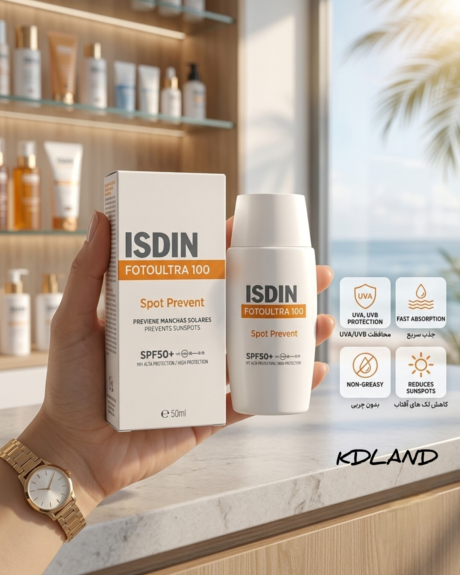 ضد آفتاب ضد لک ایزدین (ISDIN FotoUltra 100 Spot Prevent