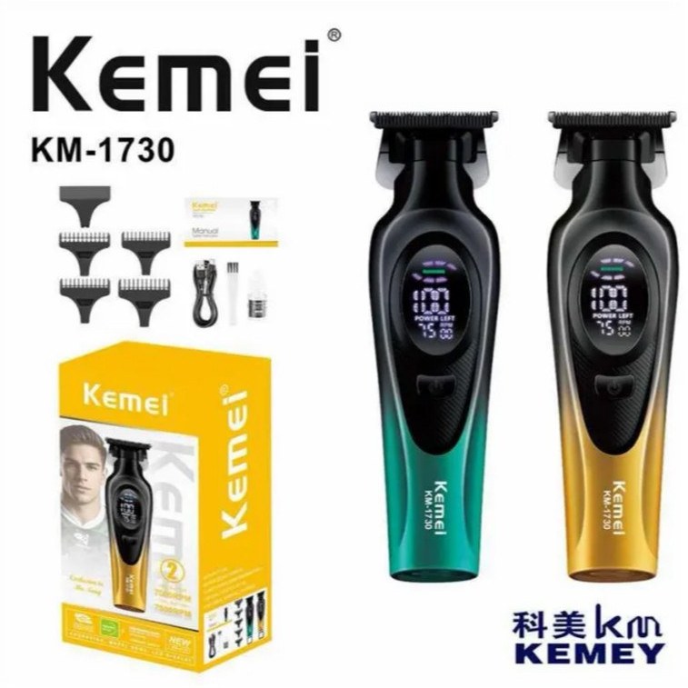 خرید ماشین اصلاح کیمی مدل KM-1730 | قیمت خط زن حرفه‌ای Kemei 1730