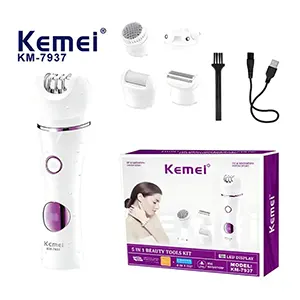 خرید اپیلاتور ۵ کاره کیمی مدل KM-7937 | قیمت اپیلاتور Kemei KM-7937