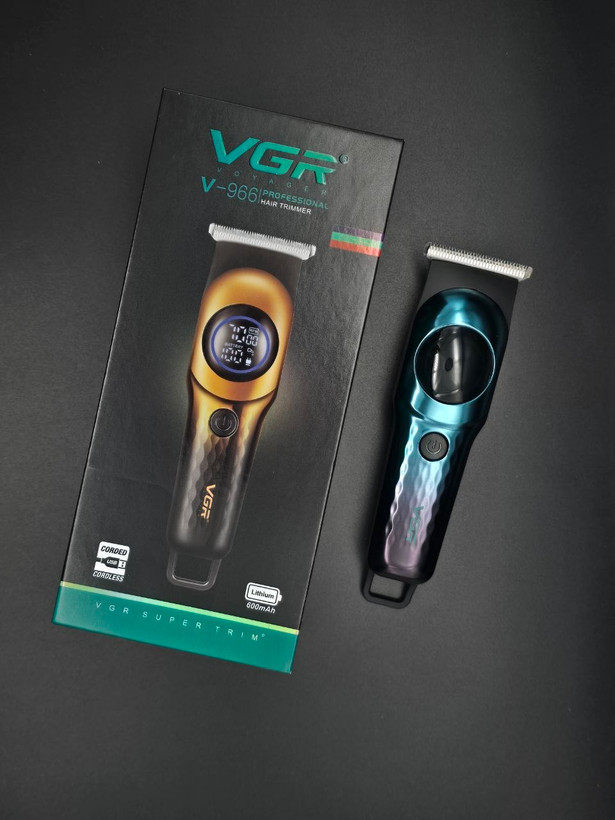 ماشین اصلاح حرفهای وی جی آر VGR V-966 | خط زن T شکل با نمایشگر LED