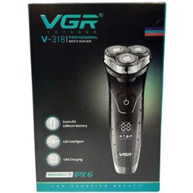 ریش تراش برقی وی جی آر مدل VGR V-318 | ماشین اصلاح صورت سه تیغه شارژی ضد آب