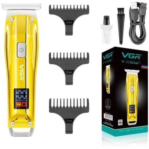 ماشین اصلاح سر و صورت وی جی آر مدل VGR V-956 | موزن شارژی حرفه‌ای با تیغه استیل
