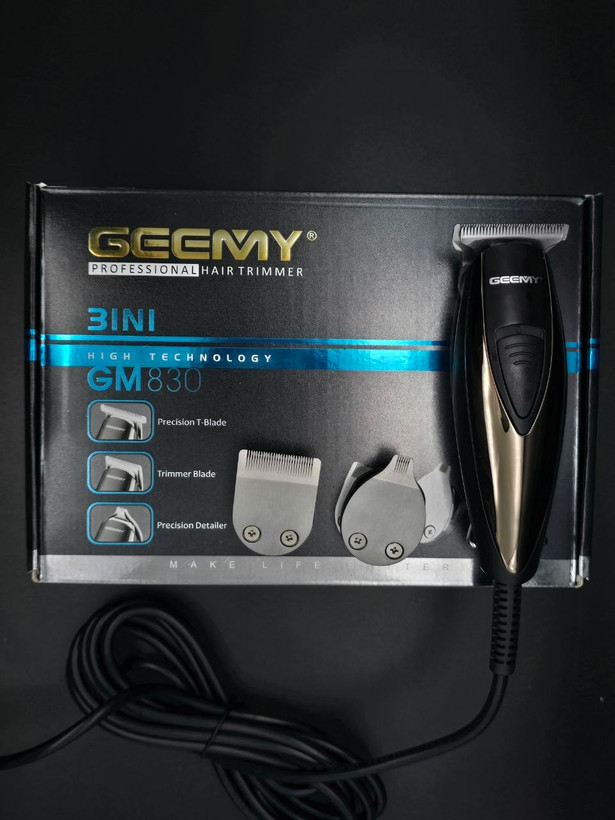 ماشین اصلاح موی سر و صورت جیمی مدل Geemy GM-830 | خط زن حرفهای با تیغه استیل