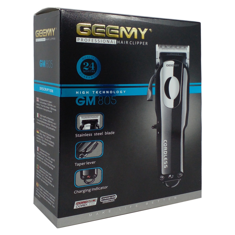 ماشین اصلاح موی سر جیمی مدل Geemy GM-805 | موزن حرفه‌ای شارژی و برقی