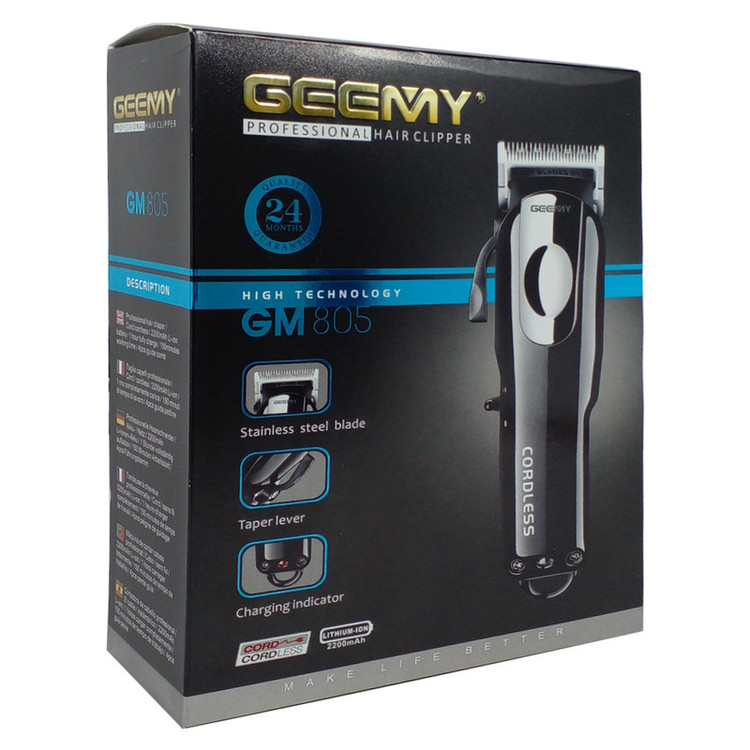 ماشین اصلاح موی سر جیمی مدل Geemy GM-805 | موزن حرفهای شارژی و برقی