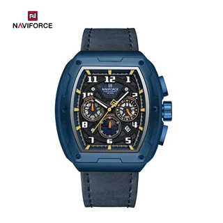 ساعت مچی مردانه کورنوگراف اسپرت سه موتوره برند نیو فورس nf 8053 bee