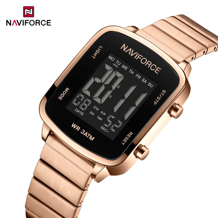 ساعت مچی مردانه نیویفورس اصل NAVIFORCE NF5058 | دیجیتال بند استیل