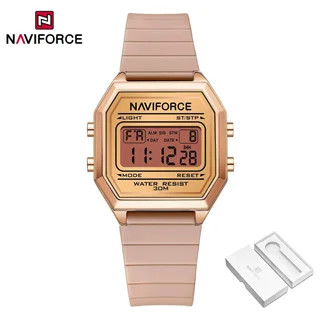 ساعت مچی زنانه نیویفورس اصل NAVIFORCE NF5063 | ساعت دیجیتال زنانه