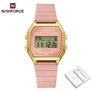 ساعت مچی زنانه نیویفورس اصل NAVIFORCE NF5063 | ساعت دیجیتال زنانه