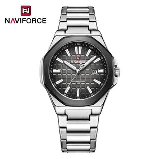 ساعت مچی مردانه نیویفورس اصل NAVIFORCE NF9258 | ساعت کوارتز بند استیل