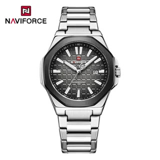 ساعت مچی مردانه نیویفورس اصل NAVIFORCE NF9258 | ساعت کوارتز بند استیل