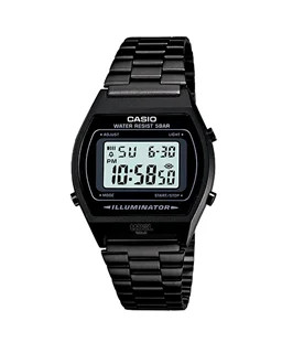 ساعت مچی کاسیو مدل CASIO B640WB | ساعت دیجیتال مشکی ضد آب با بند استیل