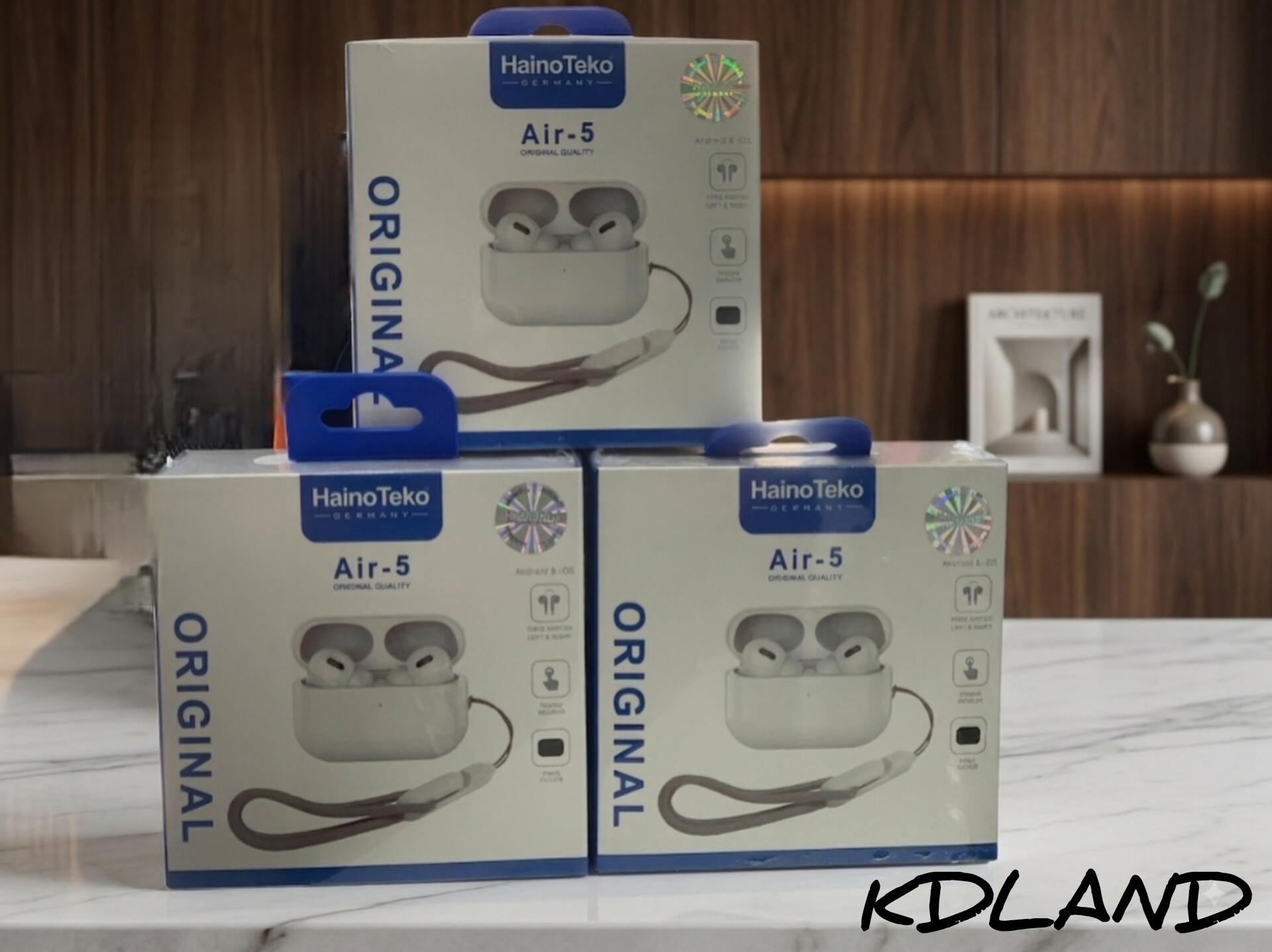 هندزفری بلوتوثی هاینو تکو مدل Haino Teko Air-5 | ایرپاد هاینو تکو آلمان با کاور و بند رایگان