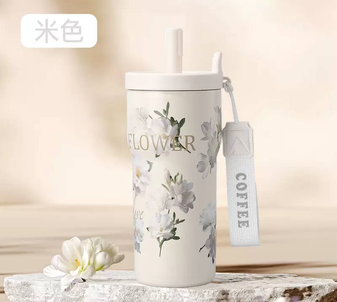 خرید تراول ماگ فانتزی Flower | تراول ماگ طرح گل