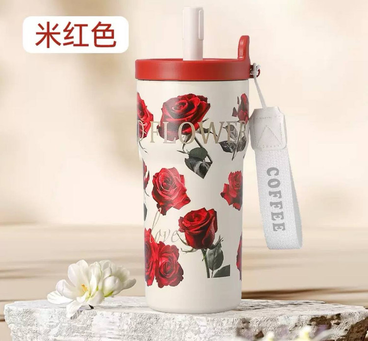 خرید تراول ماگ فانتزی Flower | تراول ماگ طرح گل